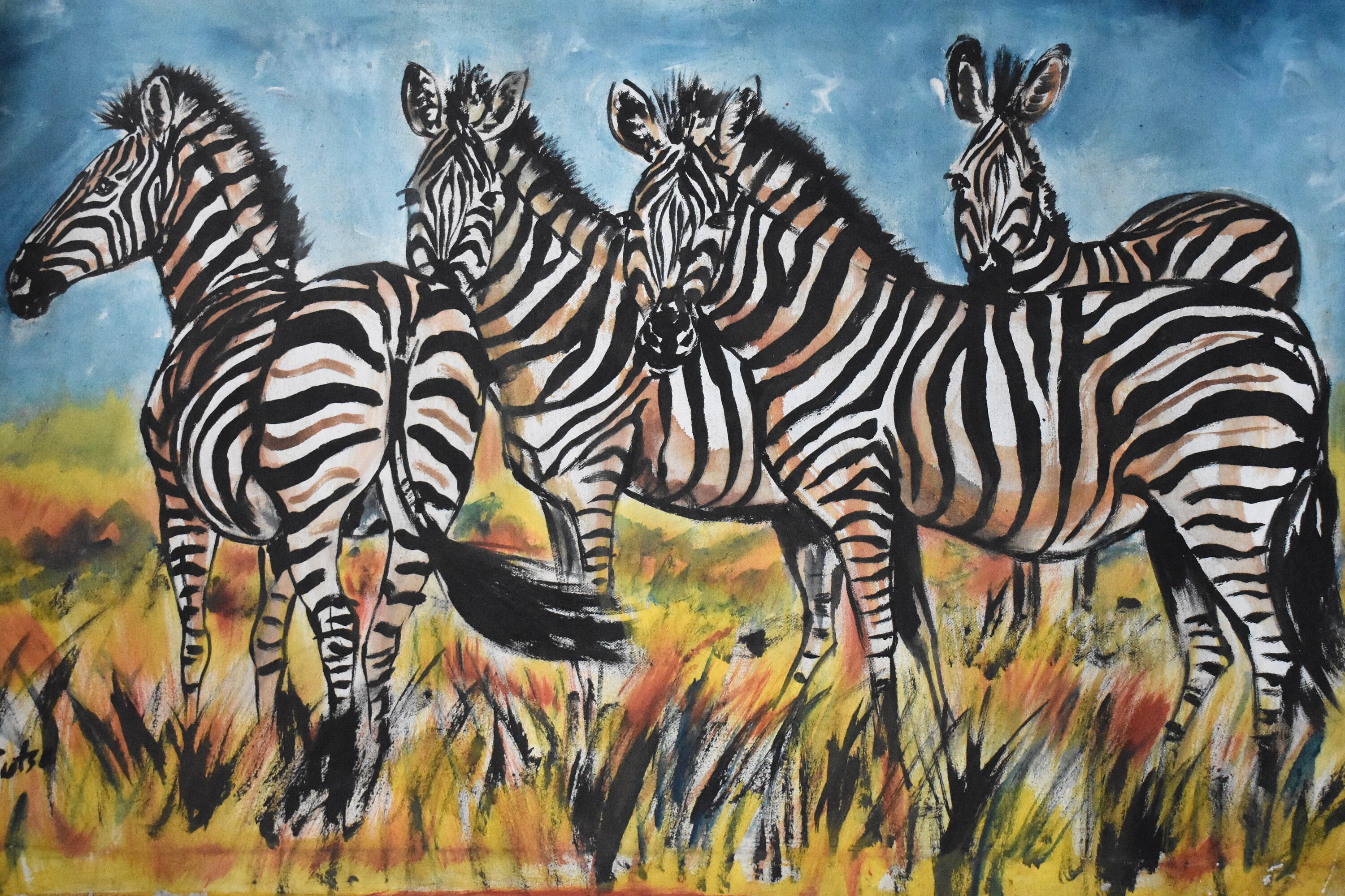 Boka Herd of Zebra Fine Authentic African Etsy