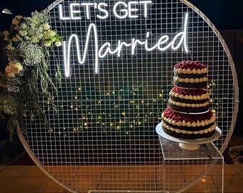 Let’s Get Married Custom Neon Sign – Personalized Wedding Decor, Engagement Party LED Light & Backdrop