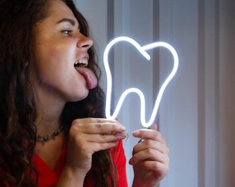 Tooth Mini Neon LED Sign – Dentist Office Decor