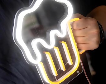 Beer Cup LED Neon Sign – Bar & Kitchen Wall Decor