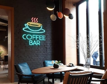 Custom Coffee Bar LED Neon Sign, Cafe Wall Decor