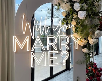 Custom 'Will You Marry Me' Neon Sign | Wedding Proposal Decor