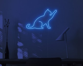 Custom Cat Neon Sign | Personalized LED Wall Decor