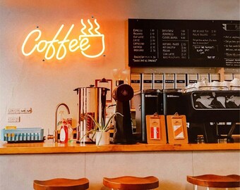 Coffee Neon Sign – LED Bar Decor, Cafe Lighting