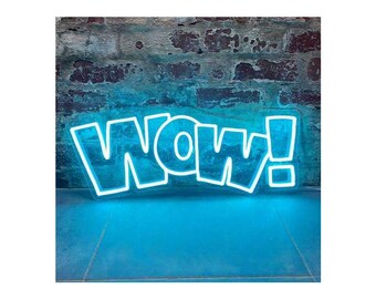 WOW! LED Neon Light Sign – Fun Wall Decor