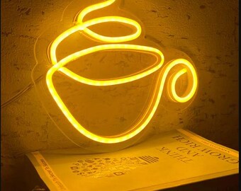 Teacup LED Neon Sign – Cozy Tea Room Decor