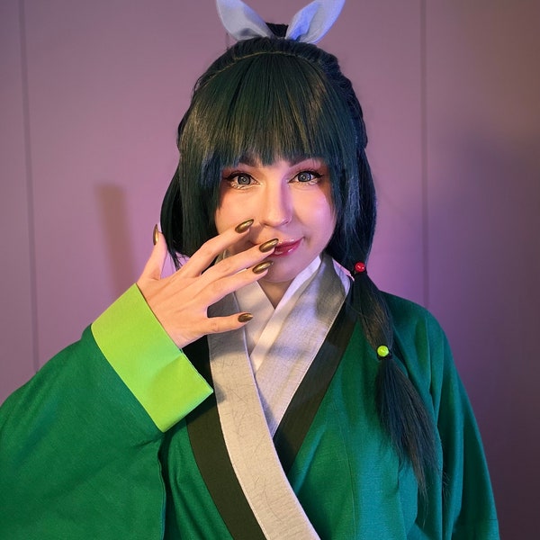 Cosplay Mao, Cosplay Anime 2023, cosplay kimono verde