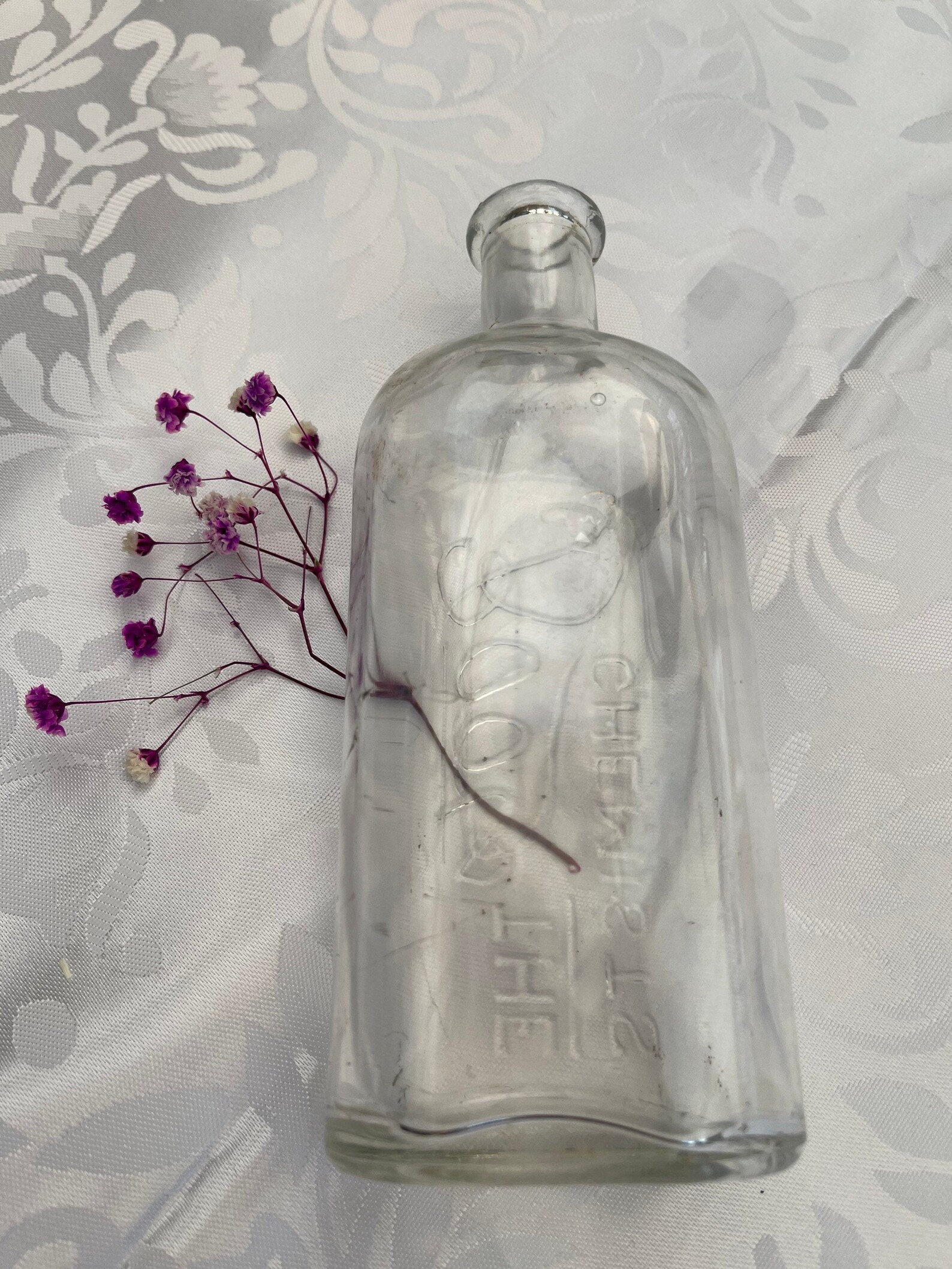 Boots The Chemist Clear Glass Bottle Druggist Bottle Etsy