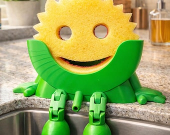 Scrub Daddy/Mommy-houder met afvoer