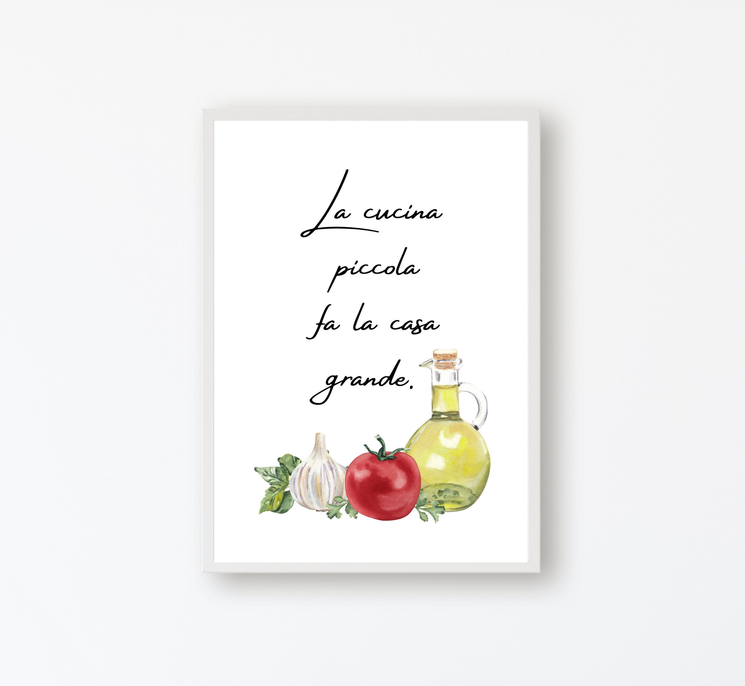 La Cucina Piccola Fa La Casa Grande, Italian Kitchen Wall Art