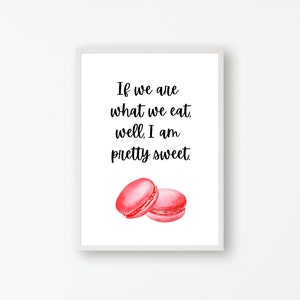 Macaron Kitchen Wall Art, Kitchen Decor, Food Print, Macaron Print