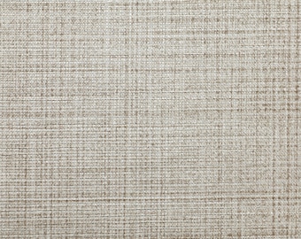 Textured Linen Vinyl Wallpaper | Taupe Metallic Silver, 61 Sq Ft