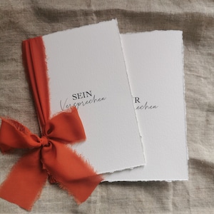 Eheversprechen Büchlein | Ehegelübde Heft | Heft für dein Versprechen zur Hochzeit | Ehegelübde Büchlein personalisiert