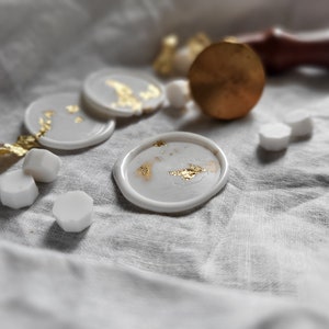 Siegel für Karte oder Geschenk | edel | Hochzeitssiegel | Wachssiegel | selbstklebend mit Klebepunkt |  fertiges Siegel | Kartensiegel