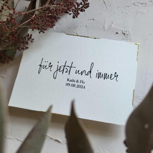 Karte zur Hochzeit | Glückwunschkarte | Grußkarte für das Brautpaar | Hochzeitskarte DIN A6 | schlichte personalisierbare Grußkarte