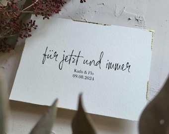 Wedding card | Congratulations card | Greeting card for the bride and groom | Wedding card DIN A6 | Simple, personalized greeting card