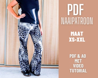 Flared pants pdf sewing pattern for beginners! Now sew your own Flared pants