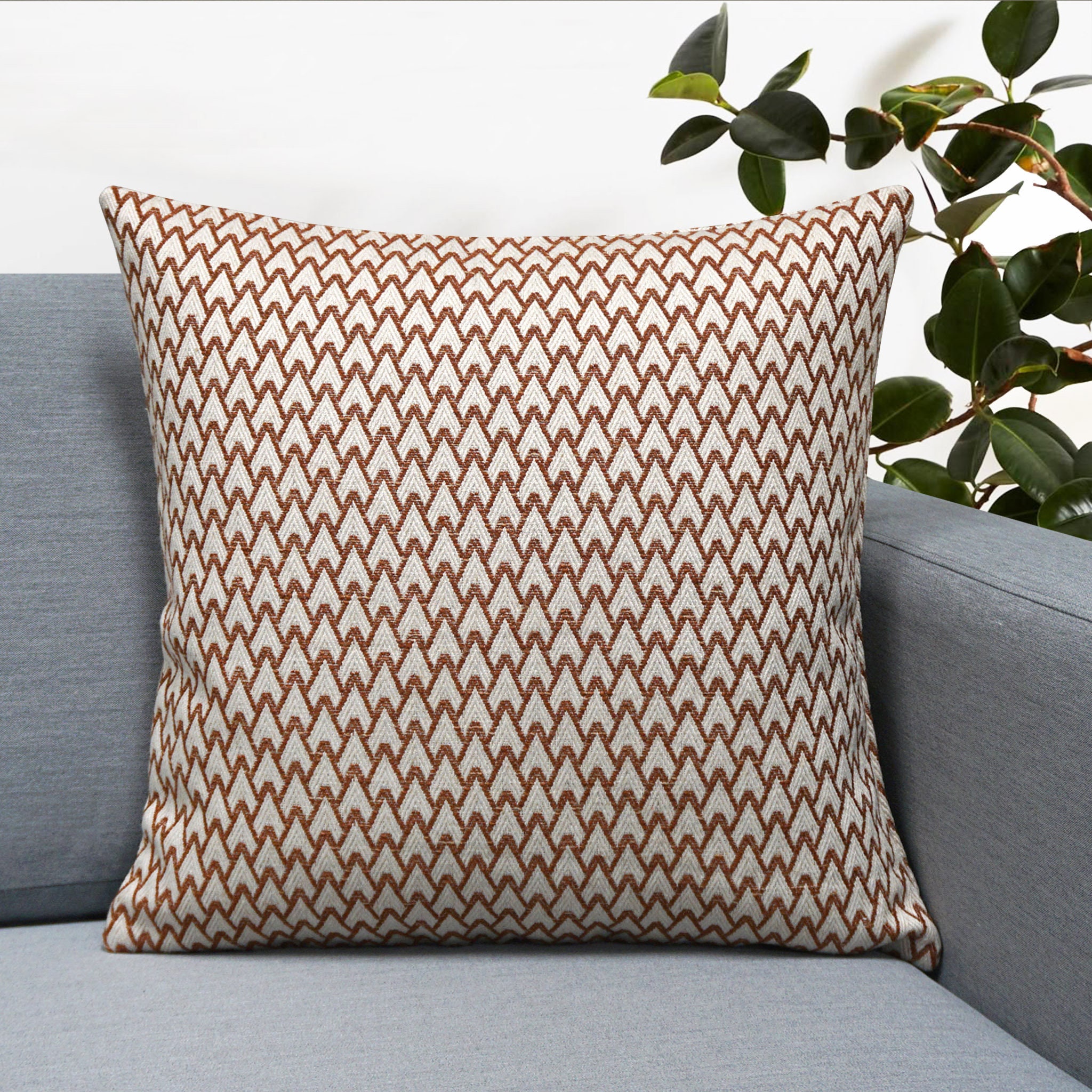 Set of 2 Carmel Heavy Weight Two Toned Jacquard Pillow Cover Etsy