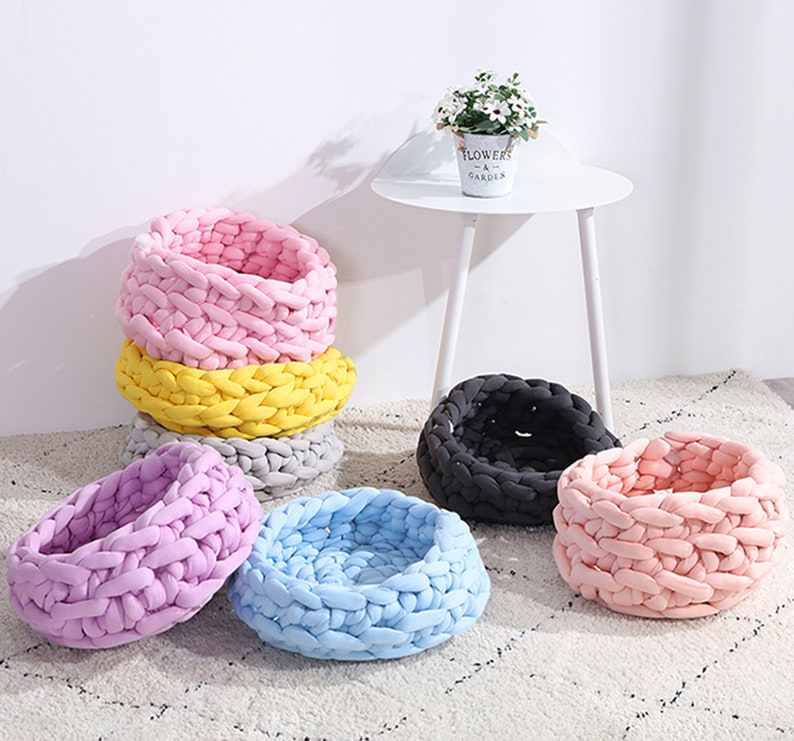 Handwoven Knit Pet Bed Durable Cozy Knitted Pet Bed Etsy
