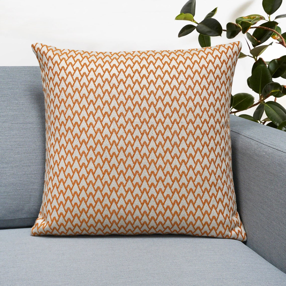 Set of 2 Carmel Heavy Weight Two Toned Jacquard Pillow Cover Etsy