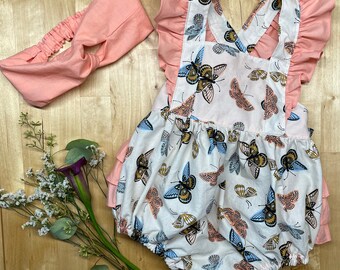 Butterfly baby romper