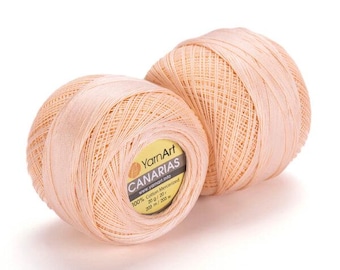 Yarnart Canarias -  100% Mercerized Cotton, Accessory Thread, Embroidery Thread, Crochet Yarn, 1.76 Oz, 222 Yds Mercerized Lace Yarn,