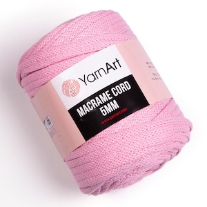 Yarnart Macrame Cord 5mm - Macrame Rug, Macrame, Macrame Cord, Macrame Rope, Crochet Macrame, Macrame Bag, 500 gram