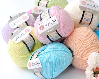 Hilo de algodón para amigurumi, hilo vaquero Yarnart, lanas para bebé a crochet, hilo vaquero, hilo de algodón para amigurumi, algodón para amigurumi, hilo para crochet