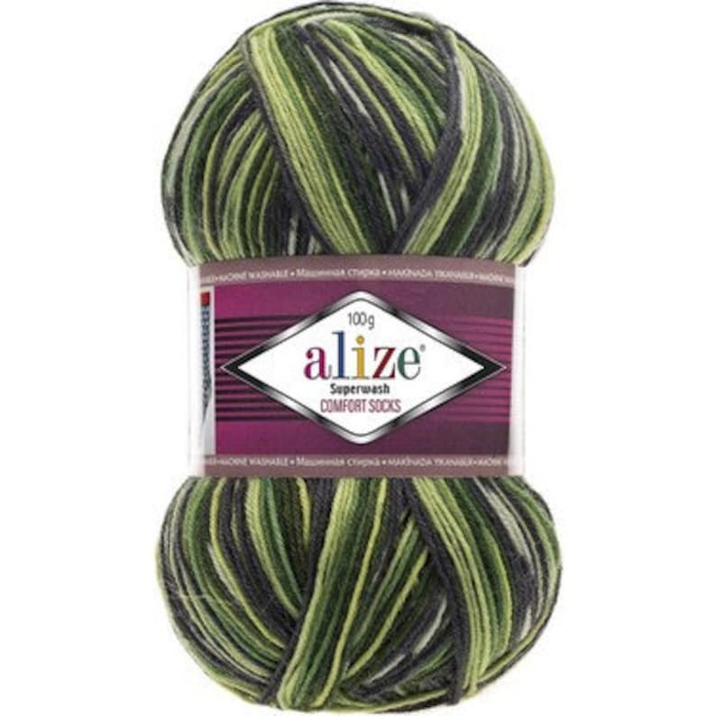 Alaze Label Alize Superwash Comfort Socks, Wool Yarn, Multicolor Yarn, Batik Yarn ...