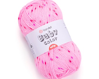 Yarnart Baby Color  Soft Baby Yarn, Seasonal Yarn, Colorful, Knitting Yarn,  Blanket Yarn, 100% Acrylic, 1.76 Oz, 164.04 Yds, 50 gram