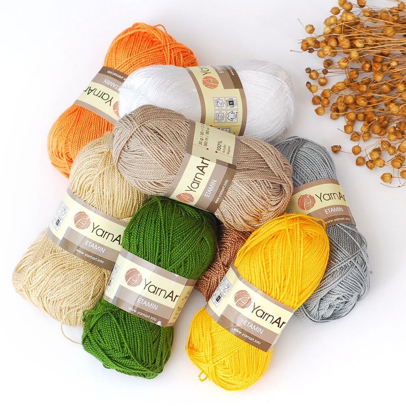 Yarnart Etamin Embroidery Yarn, Embroidery Thread, 1.06 Oz, 196 Yds