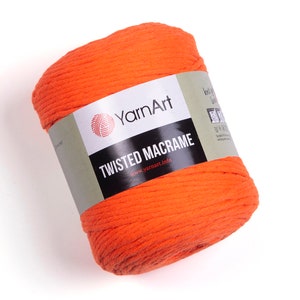 Yarnart Twisted Macrame - %60 cotton Macrame Rug, Macrame, Macrame Cord, Macrame Rope, Crochet Macrame, Macrame Bag, 500 gram,17,6 oz