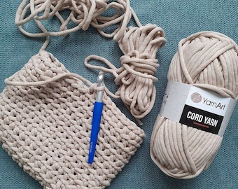 Fils de cordon Yarnart, cordon à tricoter, coton, cordon pour coussin, fil pour coussin, fil pour couverture, fil pour tapis, 250 g