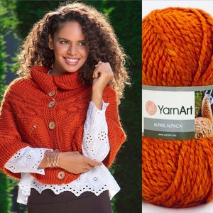 Yarnart Alpine Alpaca  Soft yarn, Alpaca yarn, wool yarn, acrylic yarn, shawl yarn, winter crochet 150 gr