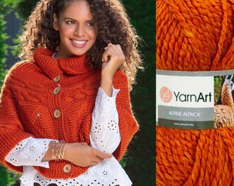 Yarnart Alpine Alpaca  Soft yarn, Alpaca yarn, wool yarn, acrylic yarn, shawl yarn, winter crochet 150 gr