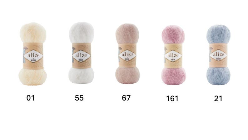 Alaze Label Alize 3 Season Mohair 100 Grams 500 Meter Yarn Lightweight Season Yarn ...