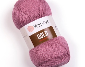 Yarnart Gold - Glittery Knitting Yarn, Metallic Yarn, 100 gram Acrylic, Shiny Yarn, Crochet Yarn, Fantasy Yarn, 3.52 Oz, 437.44 Yds