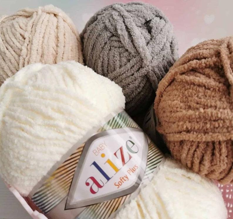 Alize Softy Baby Yarn for Knitting Crochet Yarn Hand Knit Yarn Acrylic Yarn  Color Choice Baby Yarn Baby Hypoallergenic Yarn Antibacterial 