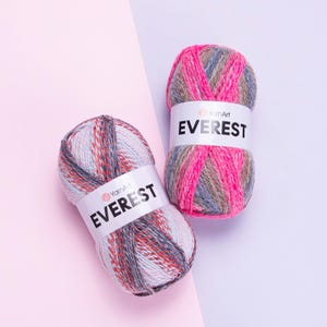 Yarnart Everest Multicolor Knitting Yarn 7.04 Oz, 350 Yds 100% Acrylic, Sweater Yarn, Shawl Yarn, Soft Yarn, Crocheting