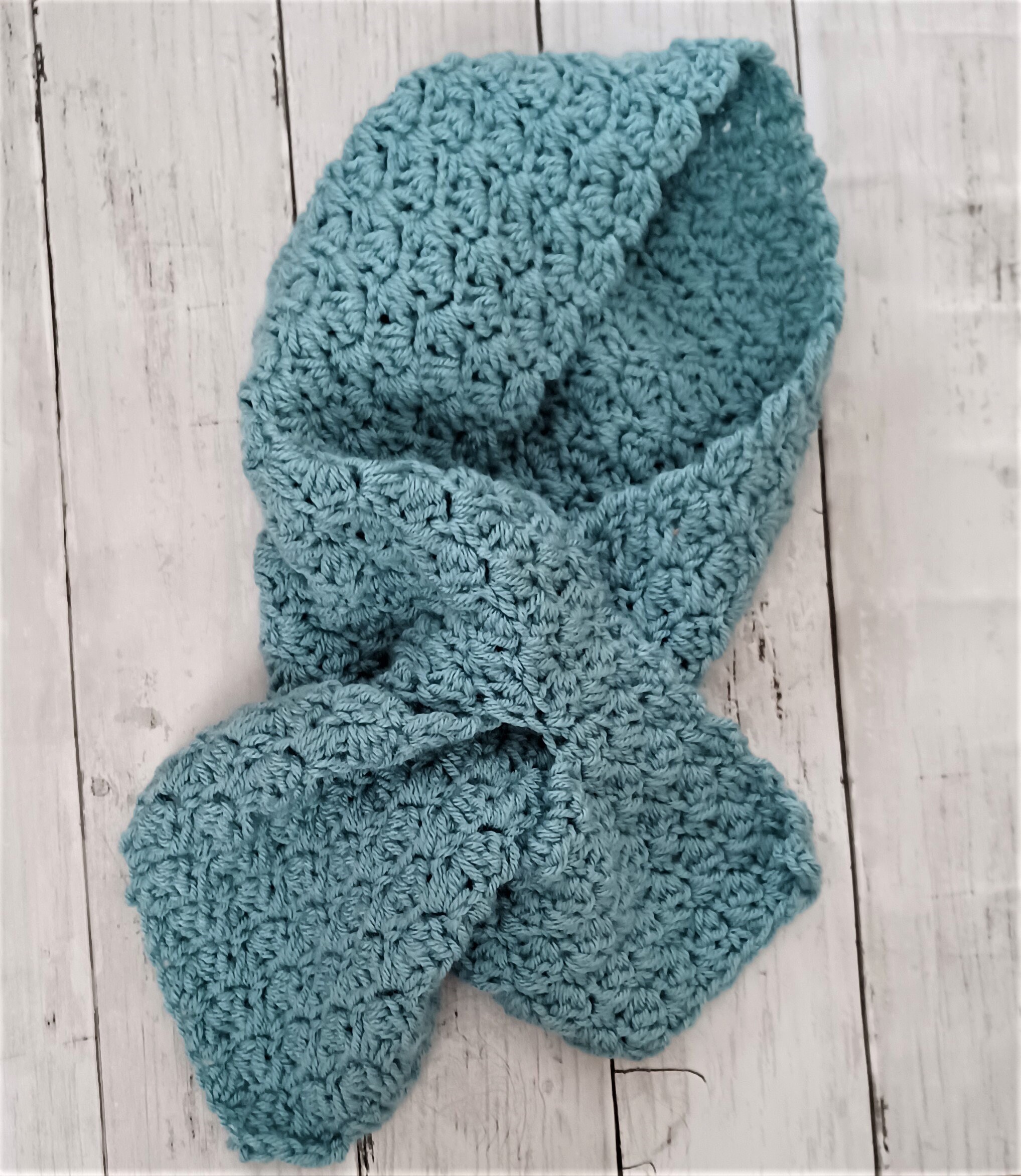 youtube crochet keyhole scarf