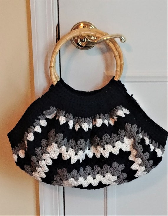 Fat Bottom Bag Crochet Granny Bag Granny Square Crochet Handmade Bag Handbag Purse Yarn Project Bag Etsy Canada