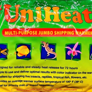 UNIHEAT 72+ Hour Heat Pack - für Pflanzen, Reptilien, Fische und Küken