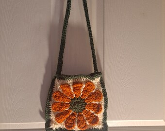 70s inspired crochet bag