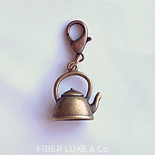 Tea Kettle • Single Progress Keeper, Stitch Marker | Knitting and Crochet Accessories and Notions