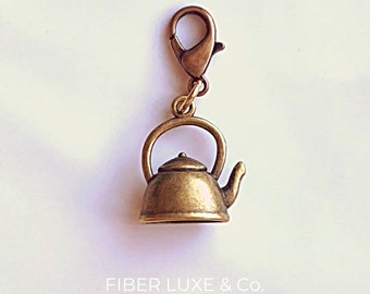 Tea Kettle • Single Progress Keeper, Stitch Marker | Knitting and Crochet Accessories and Notions