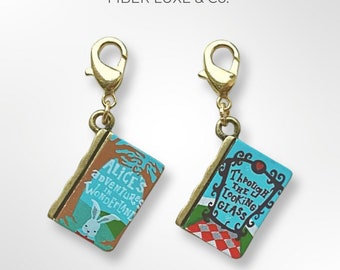 Fairy Tale Novels • Set of 2 Removable Book Charms, Stitch Markers, Stitch Holders, Progress Keepers | Knitting and Crochet Notions