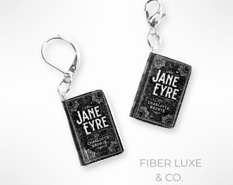 Mini Jane Eyre 12th Scale Novel • Single | Vintage Style Stitch Markers, Stitch Holders, Progress Keepers | Knitting and Crochet Notions