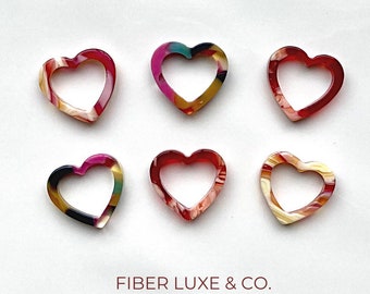 Swirl Hearts • 6 Resin Stitch Markers | Knitting Stitchmarkers, Knitting Accessories and Notions