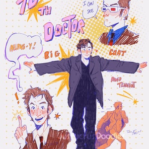 Tenth Doctor in Nine's Clothes Fanart Print!