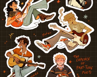 The Cadence of Part Time Poets! Sticker Sheets!